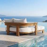 Ensemble de canapés modernes pour l'extérieur, chaise de loisirs, meubles de luxe en teck pour patio, balcon, jardin, imperméable et durable