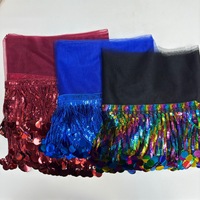 Plusieurs couleurs en stock : Dentelle à strass, paillettes, perles et pompons pour costumes de danse, sacs et décoration de couture