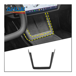 Accessori <span class=keywords><strong>interni</strong></span> <span class=keywords><strong>auto</strong></span> per Tesla modello S 2023 in vera fibra di carbonio pannello di ricarica schermo centrale pannello decorativo telaio - Product Image 1
