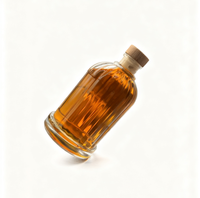 Bouteille à spiritueux en verre cannelé transparent au design unique, 500 ml/550 ml/700 ml, avec bouchon en liège composite pour bourbon et whisky