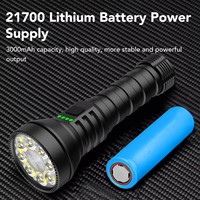 Lampe torche LED 4200LM personnalisée, portée 219M, étanche IP67, rechargeable 3000mAh, en aluminium, vente en gros, 44 ans d'expérience en usine