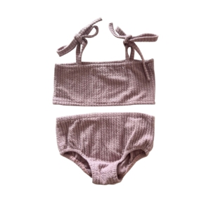 Comodo Completo Estivo in Cotone a 2 Pezzi Senza Maniche per Bambina, Abbigliamento per Neonati 4T, Canotta a Costine <span class=keywords><strong>con</strong></span> Arricciatura, Tinta Unita Casual - Product Image 3