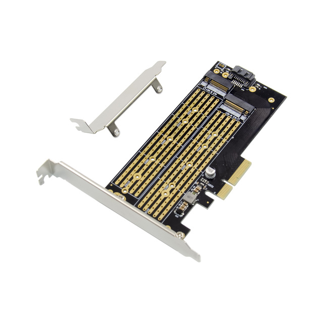 PCIe X4 M.2 B Key M Key NVMe SSD NGFF PCIe Riser Adapter