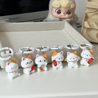 Porte-clés créatif Kawaii en forme d'animal, porte-bonheur chat porte-bonheur, mini sac à main 3D de luxe, bijoux de mode, pendentifs, breloques