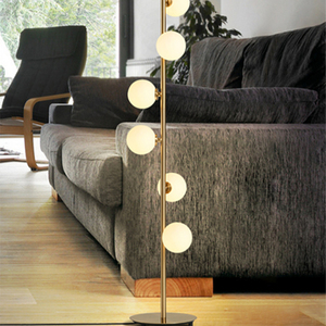 Nouveauté, lampe sur pied en verre blanc pour la maison et le bureau, style luxueux, dorée, 9 têtes, pour la décoration artistique, ampoule LED G4 - Product Image 3