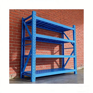 热销低价中型金属货架批发价钢制储物架适用于车库和仓库使用 - Product Image 1
