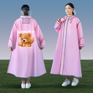 Venta Directa de Fábrica de Impermeables y Cubiertas para Lluvia Modernos Hechos de Material EVA Impermeable y Estampados Universales para Hombres y Mujeres - Product Image 2