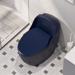 Bathroom Siphonic Sanitary Ware One Piece Ceramic <strong>Blue</strong> Color <strong>Toilet</strong> Bowl - Product Image 2