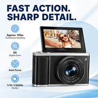 Appareil photo numérique 8X Zoom avec lecteur de jeux vidéo UKCA, écran CMOS autofocus 96MP pour la photographie de voyage, les événements familiaux et les débutants