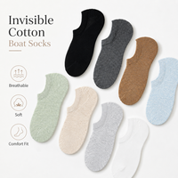 Chaussettes bateau invisibles 100 % coton pour femme, fines, antidérapantes, antibactériennes, anti-odeur, respirantes, coupe basse, pour l'été