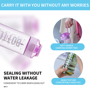 Fashionable 620Ml Plastic Sports Drink Outdoor Portable Cup Gym Fitness Water Bottle With Straw Custom Logo - Product Image 2