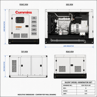 Générateurs Perkins à faible consommation de carburant, générateurs diesel 100 kVA 100 kW 110 kW 120 kW, groupe électrogène diesel fixe pour les centres de données
