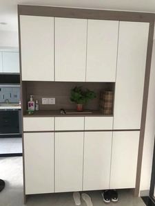 Meuble à chaussures coulissant moderne, sur mesure, en bois massif, pour salon, meubles de maison écologiques - Product Image 5