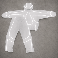Ensemble de survêtement réfléchissant, veste coupe-vent respirante et pantalon légers, tenue deux pièces personnalisée pour les sports de plein air