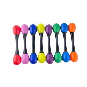 Maracas en plastique colorées à double tête Orff, pour mariage, fête, école maternelle, éducation préscolaire, instrument de musique pédagogique - Product Image 1