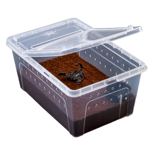 Conteneur de transport en plastique portable, boîte d'alimentation pour reptiles, boîte de reproduction pour serpents, habitat transparent pour animaux, cage, conteneur portable - Product Image 1