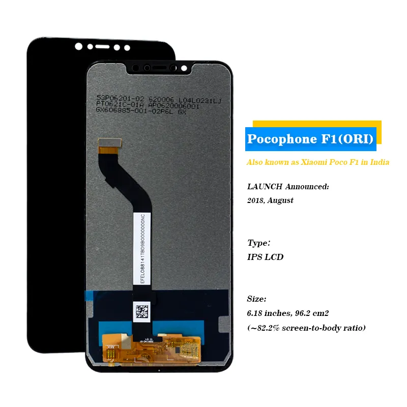 factory wholesale price fast shipping replacement pantalla pocophone f1 display screen for xiaomi pocophone F1