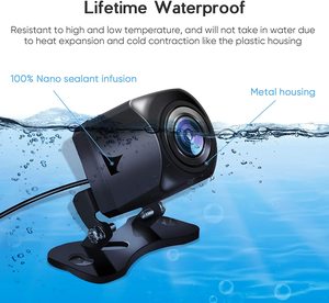 Cámara para Auto AHD 1080P Metálica con Gran Angular de 170 Grados, Visión Nocturna IP69, Cámara de Reversa para Auto, Vehículo, SUV, RV - Product Image 3