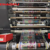 Machine d'impression flexographique automatique 8 couleurs pour l'emballage alimentaire, nouveaux sacs en plastique/papier