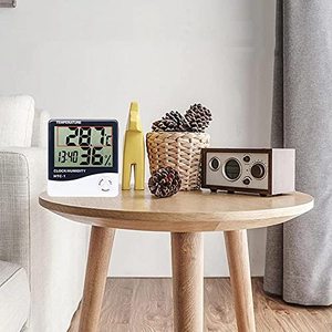 <b>Digital</b> Temperature and Humidity, Thermo Hygrometer and <b>Clock</b> - Product Image 4