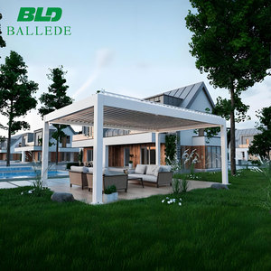 Pabellón Moderno de Aluminio para Exteriores, Gazebo con Techo de Láminas Motorizadas, Pérgola Bioclimática para Jardín y Barbacoa, <span class=keywords><strong>Precio</strong></span> de Fábrica - Product Image 6