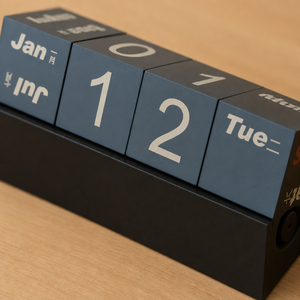 <span class=keywords><strong>Calendario</strong></span> Perpetuo de Madera Elegante al por Mayor, <span class=keywords><strong>Calendario</strong></span> de Bloques Reutilizables para Regalo Corporativo con Logotipo de Marca Personalizado - Product Image 3