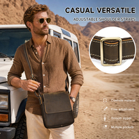 Sac bandoulière en cuir pour homme MARRANT, sac à bandoulière en cuir pour tablette de 9,7 pouces, sac messager à rabat en cuir véritable pour homme