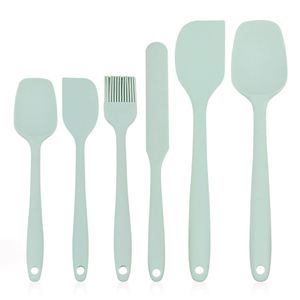 Juego de Utensilios de Cocina de Silicona Integrada de 6 Piezas, Color Crema, Herramientas para Repostería, Incluye Brocha para Aceite y Espátula - Product Image 4