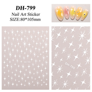Pegatinas de Uñas con Estrella de 4 Puntas en Lámina Dorada Personalizadas, Decoraciones Metálicas Minimalistas para Arte de Uñas, Suministros para Salón de Uñas al por Mayor - Product Image 6