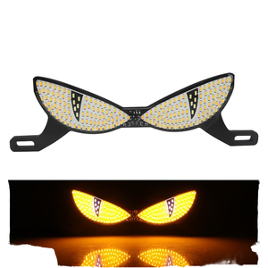 Luces LED para matrícula de motocicleta de fábrica, pantalla de visualización LED, ojos de demonio intermitentes de tres o semicírculos, traseras, 8 lentes, universales - Product Image 1