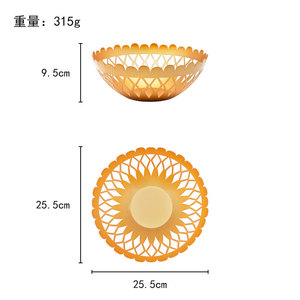 Metal Countertop Fruit <b>Basket</b> Bowl Large Round Decorative Table Centerpiece <b>Stand</b> for Fruit <b>Vegetables</b> Bread Candy Nuts - Product Image 6