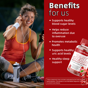 علكات الكرز الحامض بعلامة تجارية خاصة (OEM)، مكمل غذائي للكرز الحامض، لتخفيف آلام المفاصل والتعافي بعد التمارين، علكات نباتية - Product Image 2