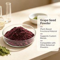 Poudre d'extrait de pépins de raisin en vrac, polyphénols OPC, extrait végétal naturel pour la fabrication de capsules et de comprimés de compléments alimentaires OEM ODM