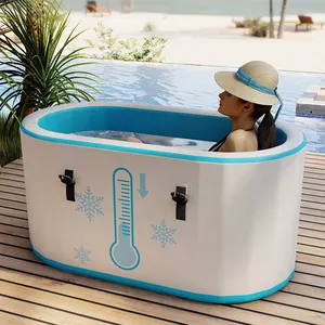 Tragbares Eisbad Kühler Wannenkühler Becken Eisebad Outdoor-Eisbad mit Kühlsystem aufblasbare Kalttaußwanne mit Kühler
