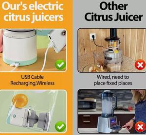 Licuadora Recargable USB, Mezcladora Portátil, Exprimidor Eléctrico de Cítricos para Naranja y Limón, Jugo Fresco para una Sola Persona - Product Image 6