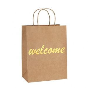 Bolsas de Papel Kraft Personalizadas, Biodegradables, Ecológicas, para Envasado de Té, Bebidas para Llevar, Suministros para Restaurantes Reciclados, Pedidos al por Mayor - Product Image 1