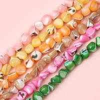 Perles de nacre lisses de forme irrégulière-Bijoux colorés en coquille d'eau douce DIY