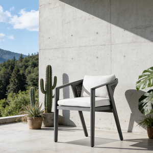 Sillón Moderno de Aluminio para Exteriores con Tela Impermeable y Espuma de Secado Rápido para Villas, Terrazas, Restaurantes, Cafés y Salones al Aire Libre - Product Image 1