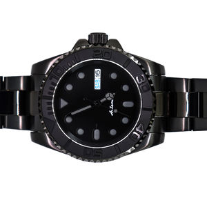 Reloj Mecánico para Hombre, Ultrafino, Minimalista, con Correa de Acero Inoxidable, Marca Personalizada, 40 mm de Diámetro, Movimiento NH35, Color Negro - Product Image 3