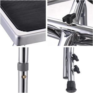 Bangku langkah kaki 350lbs kaki baja las tugas berat, rangka konstruksi tunggal Las penuh, Platform karet antiselip - Product Image 4