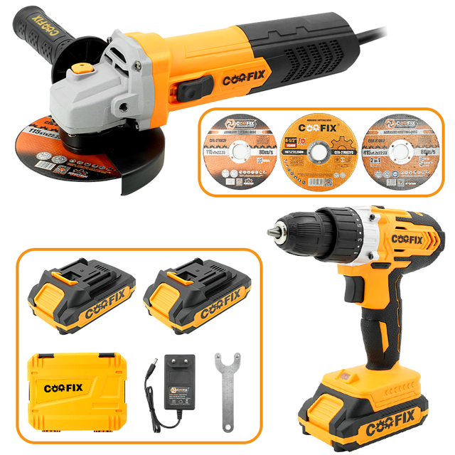 High Quality 18V/24V Brushless Cordless Power Tool Set Multi-Tool Drill and Screwdriver Kit with Hard Case Aluminium Batteries
