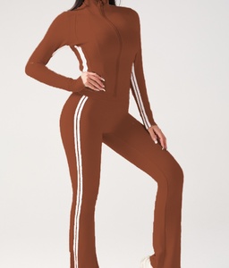 Ensemble de yoga pour femmes Viviblook Z0127ST18, veste zippée décontractée, pantalon long, ensemble de survêtement 2 pièces, taille plus, tenue de sport - Product Image 6