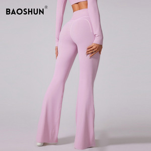 กางเกงโยคะเอวสูงทรงสลิมฟิตเนสสีพื้น - Product Image 6