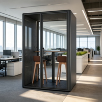 Cabine de travail modulaire moderne insonorisée et acoustique, portable, pour espace de travail ouvert