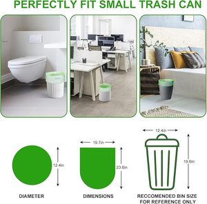 ถุงหด HDPE สีเขียว4แกลลอนพร้อมที่จับกันความร้อนไม่มีกลิ่นพลาสติกกันความชื้นใช้ในบ้านสำนักงานห้องครัวการจัดส่งสินค้า - Product Image 4