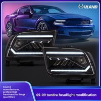 Phare avant à LED avec lentille de projecteur bifocale DRL dynamique, certifié DOT, pour mise à niveau des phares avant de Ford Mustang 2005-2009