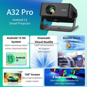 Hot A32 Pro proiettore Android Smart Cinema Home Theater staffa proiettore 3D WIFI per telefono <span class=keywords><strong>Computer</strong></span> 4K Video 1080P film - Product Image 3