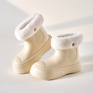 Bottes de neige antidérapantes imperméables <span class=keywords><strong>amovible</strong></span> doublure en peluche chaude pantoufles en coton extérieur coupe-vent plate-forme bottes de neige pour les filles - Product Image 4