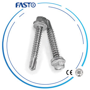 <span class=keywords><strong>Fasto</strong></span> สกรูหัวหกเหลี่ยมสแตนเลสแบบเจาะเองพร้อมฝาพลาสติกหรือเครื่องซักผ้า EPDM - Product Image 4