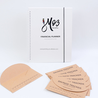 Vente en gros impression personnalisée spirale A4 carnet de notes de planificateur budgétaire avec enveloppe budgétaire
